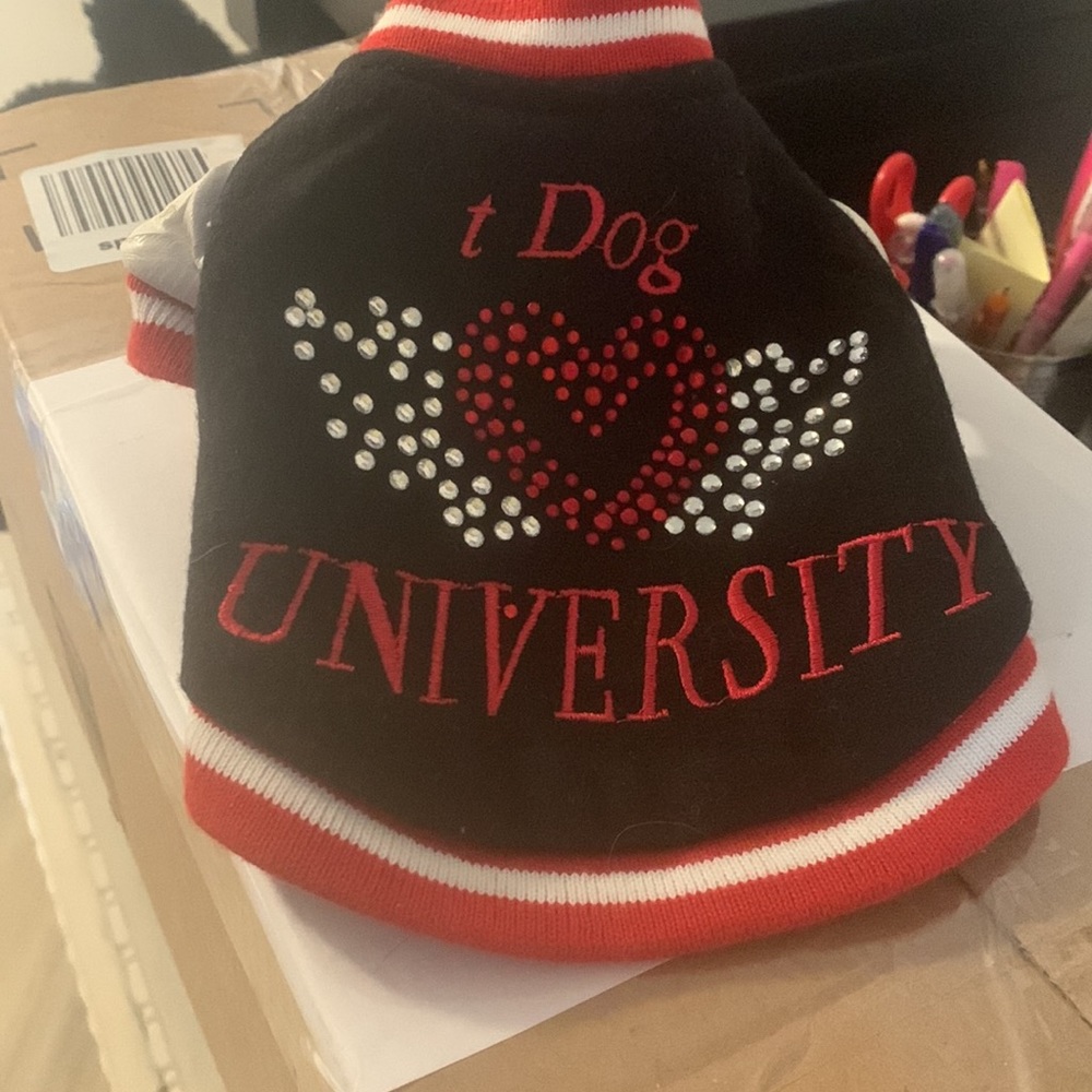 PAMPER Your pooch !!This is a one of kind custom dog varsity jacket XS